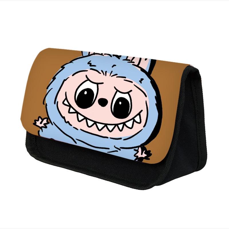 New Primary School Students Cartoon Double-layer Pencil Case Cute Children's Stationery Case Polyester Pencil Case
