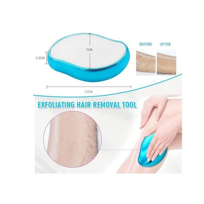 Crystal Hair Eraser, Épilateur d'épilation Physique indolore pour Femme, rubby Rasoir épilation sans Rasage, Pierre épilatoire,