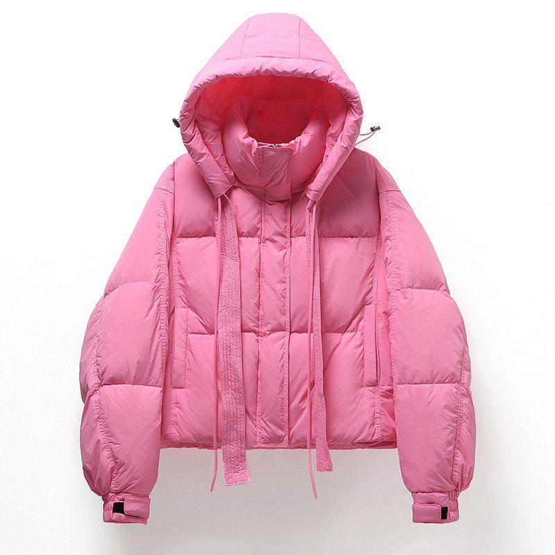 Women's Short Down Jacket Winter Loose White Duck Down Jacket