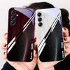 Стеклянный Чехол Для Телефона Для Samsung Galaxy A01 A02 03 Core A04 14 4G 13 54 34 31 20 25 23 22 5G S21 Ultra S20 Градиентный Древесный Рисунок Зеленый