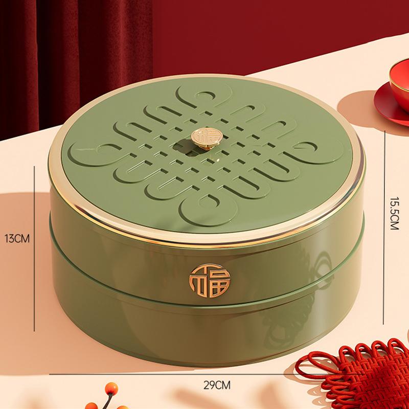 Пищевой журнальный столик для гостиной, поднос для фруктов, герметичный, многослойный, с разделением, семена дыни, арахисовая закуска, коробка для фруктов