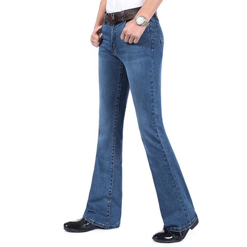 Jeans For Men New Mid-Waist Stretch Flared Jeans Men's Flared Pants Classic Designer Flared Jeans Size 26-40