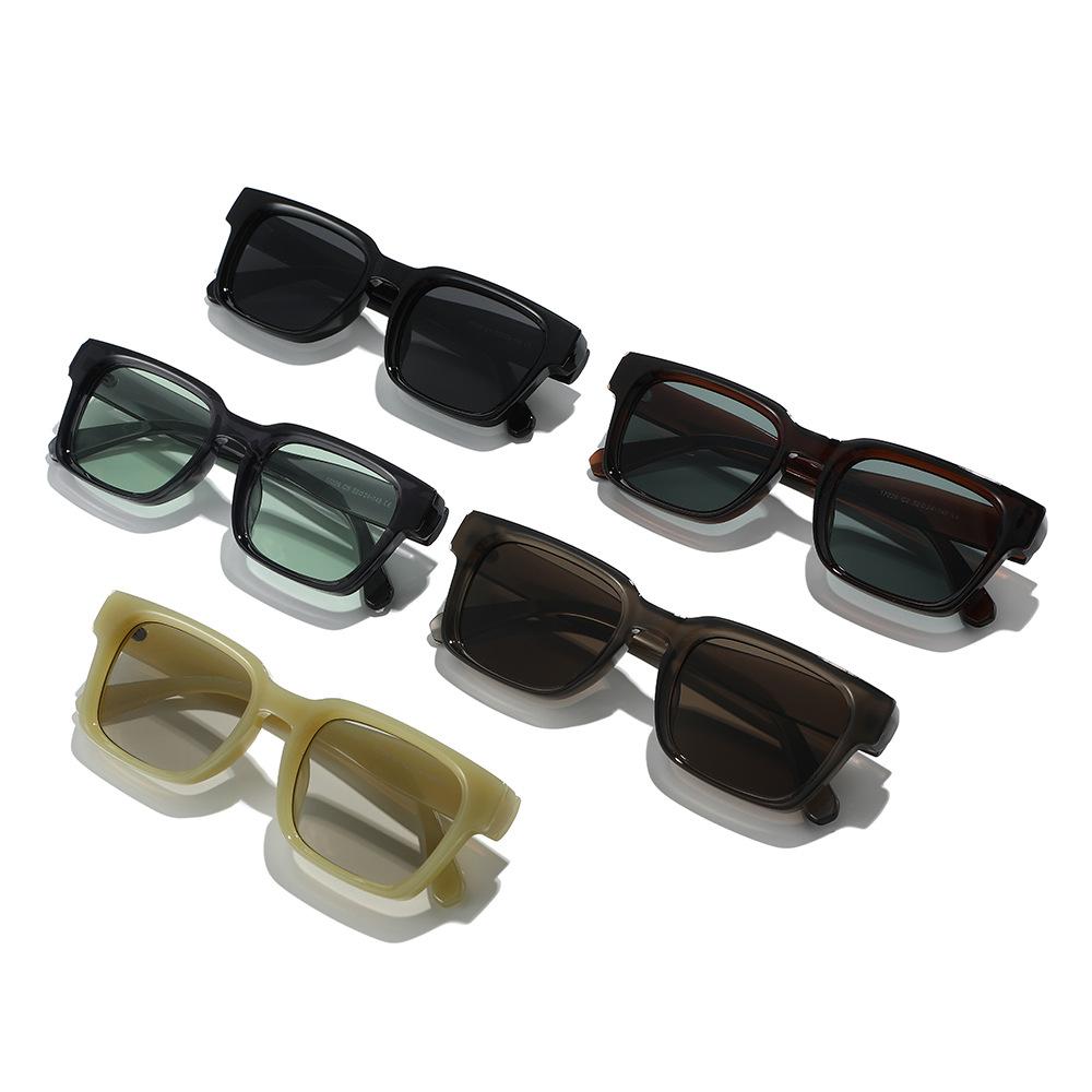 UV protection sunglasses, men's and women's styles, square frame eyewear