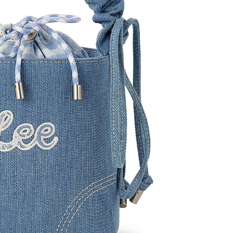 New Lee Fabric Bucket Bag, Handbag, Shoulder Bag, Crossbody Bag Regular Women's Blue LE250102M-503