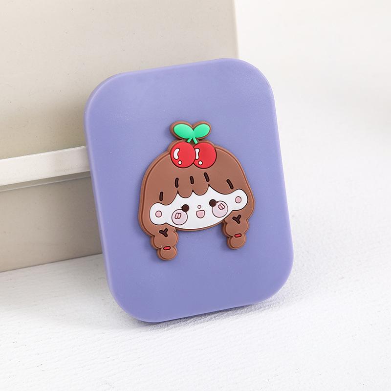 Портативная мультяшная карманная дорожная маленькая массажная щетка для волос мини-карманное зеркало складная расческа для женщин и девочек милые инструменты для укладки