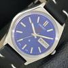 EXPO 70 AUTOMATIC JAPAN 6349A MENS VINTAGE BLUE DIAL WATCH A701282-5 R206a-a701282
