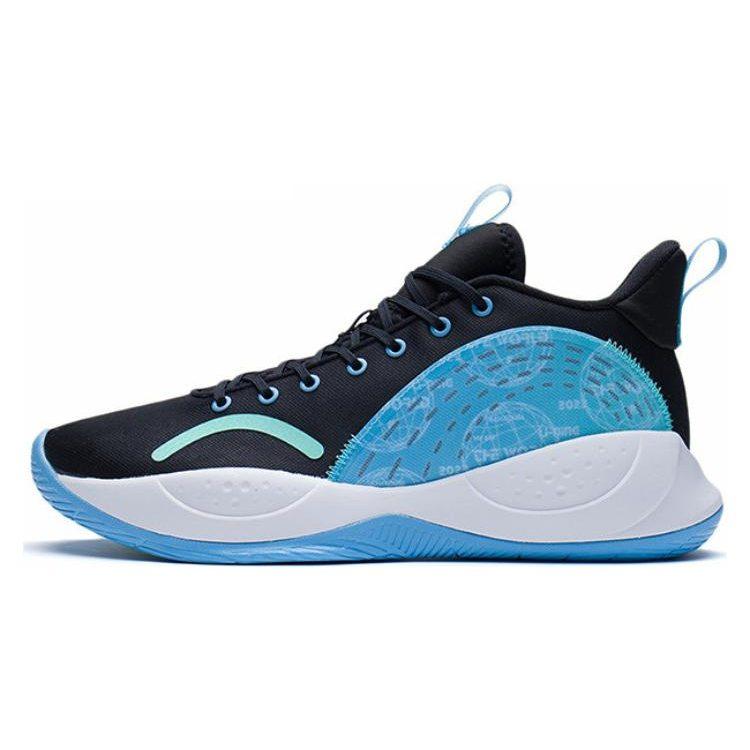 Li Ning Magic Cloud Амортизация Скользкие Устойчивые к истиранию Упругие Низкие Баскетбольные кроссовки Мужские Черно-синие ABPS005-2