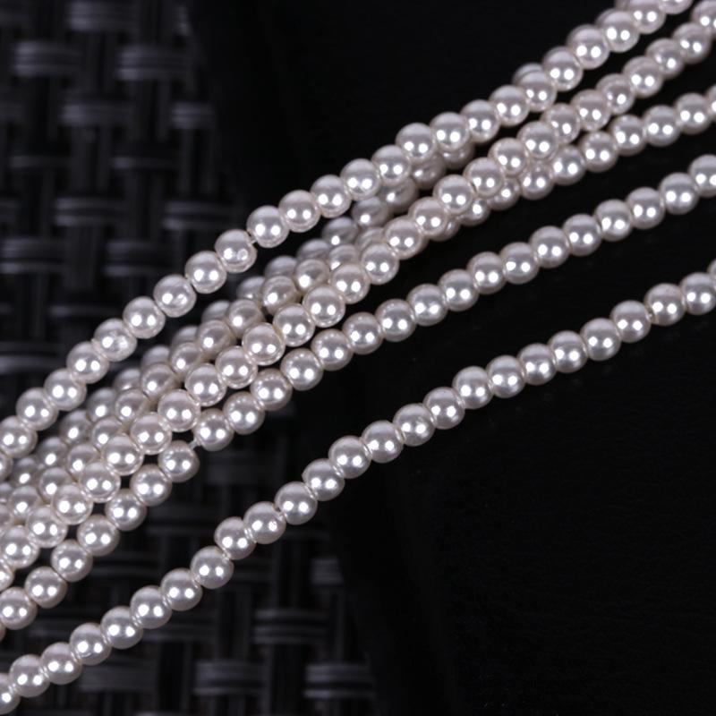 Высокоглянцевые перфорированные бусины из АБС-пластика, имитирующие жемчуг, с прямым отверстием из железной проволоки для бисероплетения своими руками.