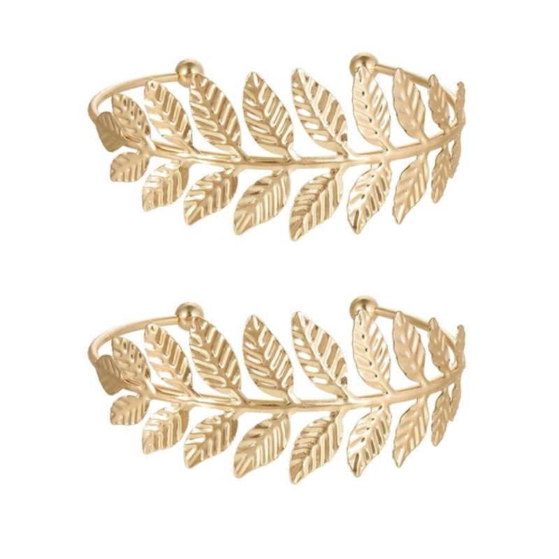 Upper Arm Chain Cuffs for Women Teens Armlet Bangle Bracelets for Girls Women Flexible Beach Jewelry Sparkly Leaf