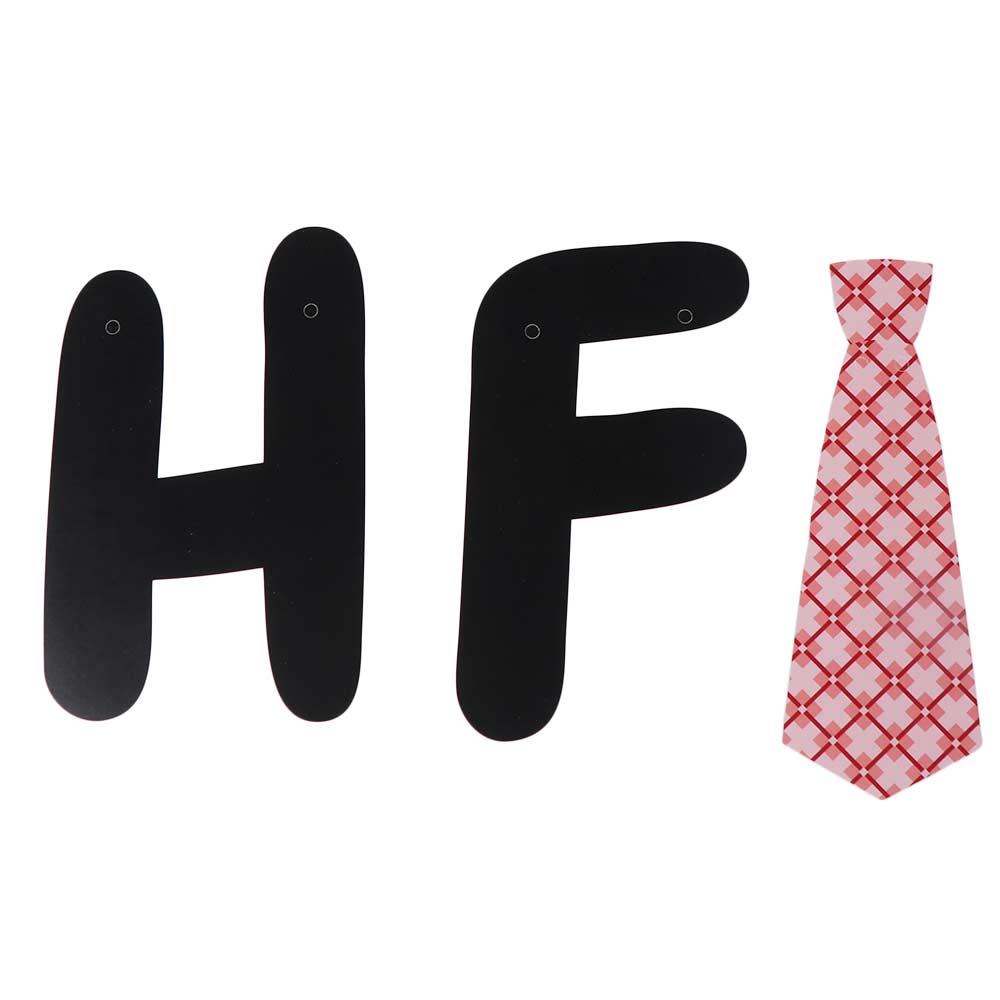 Festival Father's Day Letter Banner Paper Father's Day Ornament Tie Hanging Banner  Party Favors