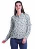 Moomaya Printed Long Sleeve Top For Women Classic CollarA  SummerA  Button Up