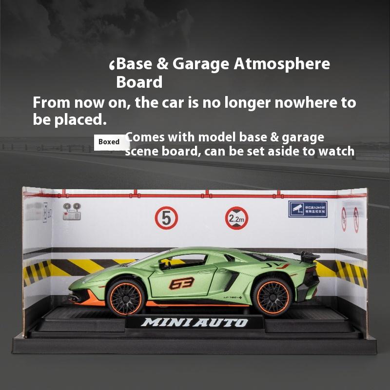 1:32 Модель спортивного автомобиля Lamborghini Aventador Svj Lp780-4, игрушка со звуком и светом, подходит для подарков на день рождения детям