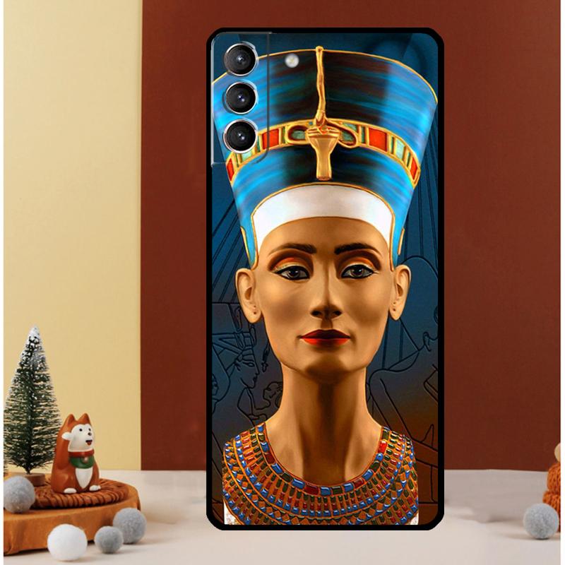 Египет Нефертити Анубис Анх Чехол Для Samsung Galaxy S23 Ultra S24 S22 Note 20 Ultra 10 Plus S8 S9 S10 S20 S21 FE Обложка