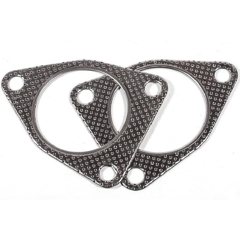 BEONEO-120-07610-0002 (3 Inch)-2 Bolt MLSG High Temp Exhaust Gasket 3" I.D. (Qty 2) - Heavy Duty be made of Metal And Fiber Laminate.