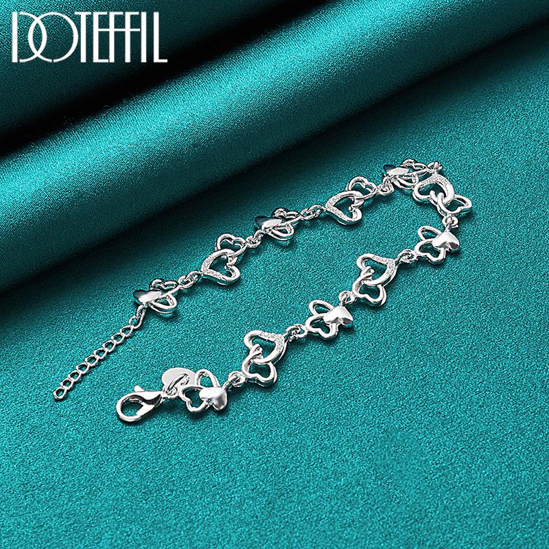 Браслет «Романтическая любовь» Серебряный женский свадебный подарок Модные украшения