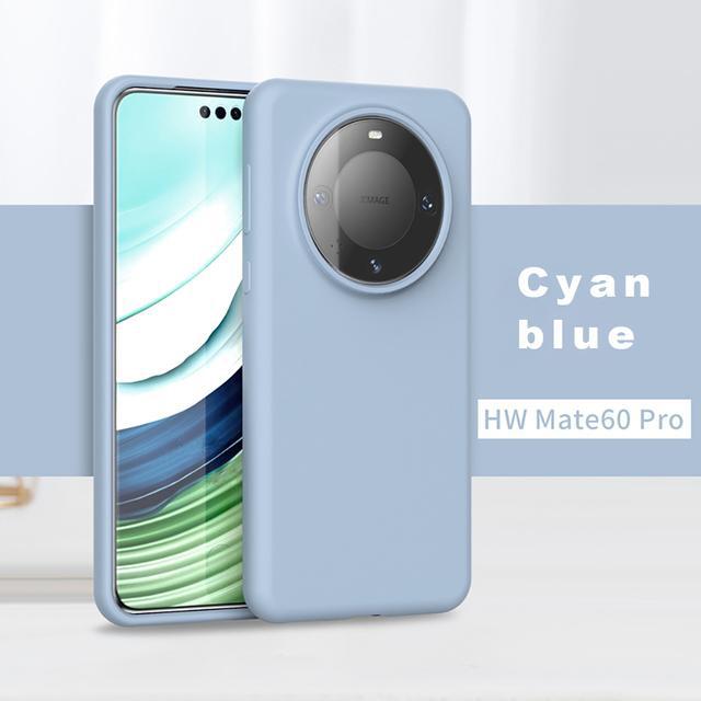 Для Huawei Mate 60 одноцветный чехол из ТПУ, оригинальный жидкий силиконовый чехол для телефона Huawei Mate 60Pro 60 Pro, противоударные аксессуары
