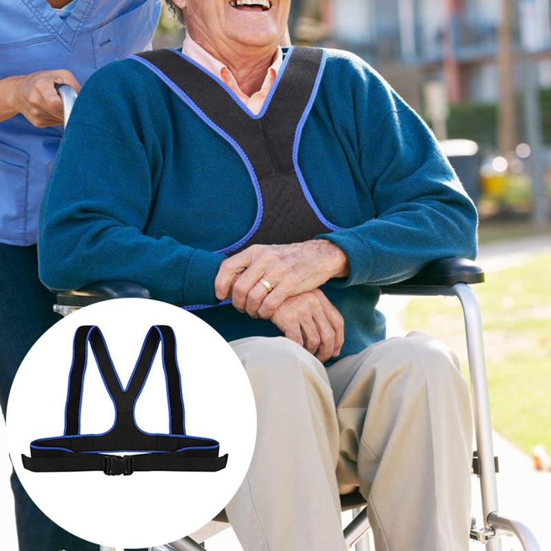 Предотвращение падения инвалидной коляски Ремень безопасности Плечевые ремни Повязка для кормления Для пожилых пациентов Поддерживающий жилет