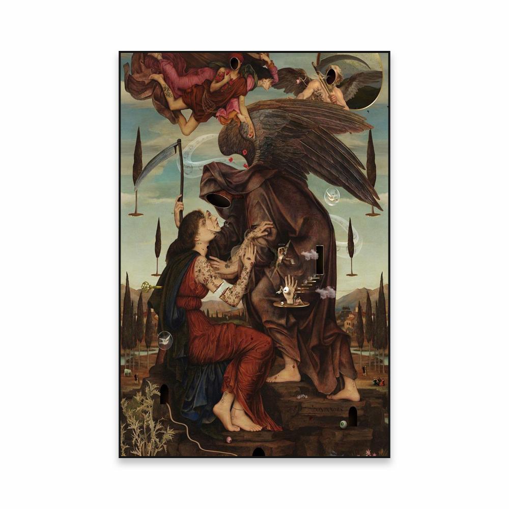 Fashion Altered Art Poster Funny Portrait Art Prints Oil Painting Baroque Prints Vintage Art Canvas Painting Room Decoration
