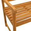 Outdoor Garden Bench Natural 110 x 55.5 x 90 cm Solid Acacia Wood