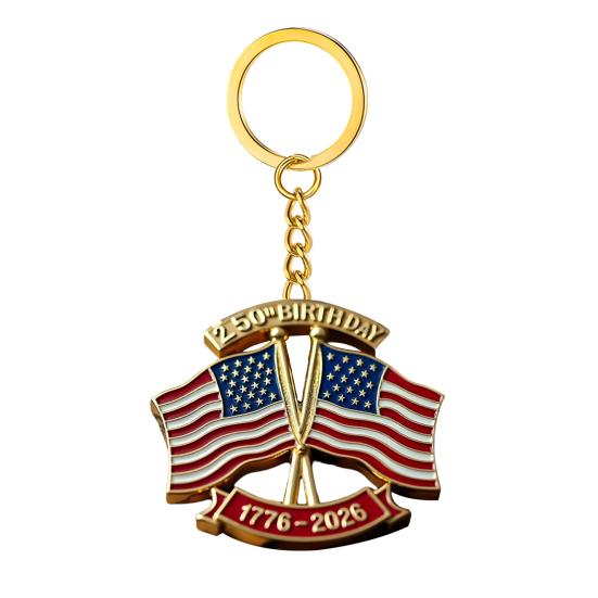 Отпразднуйте 250 лет американской гордости Брелок в форме совы с узором флага США Брелок к 250-летнему юбилею Универсальный сувенир