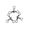 Barrel Stainless Steel 3 Way Swivel Ring Fishing Swivel Fishing Line Connector Rolling Solid Ring