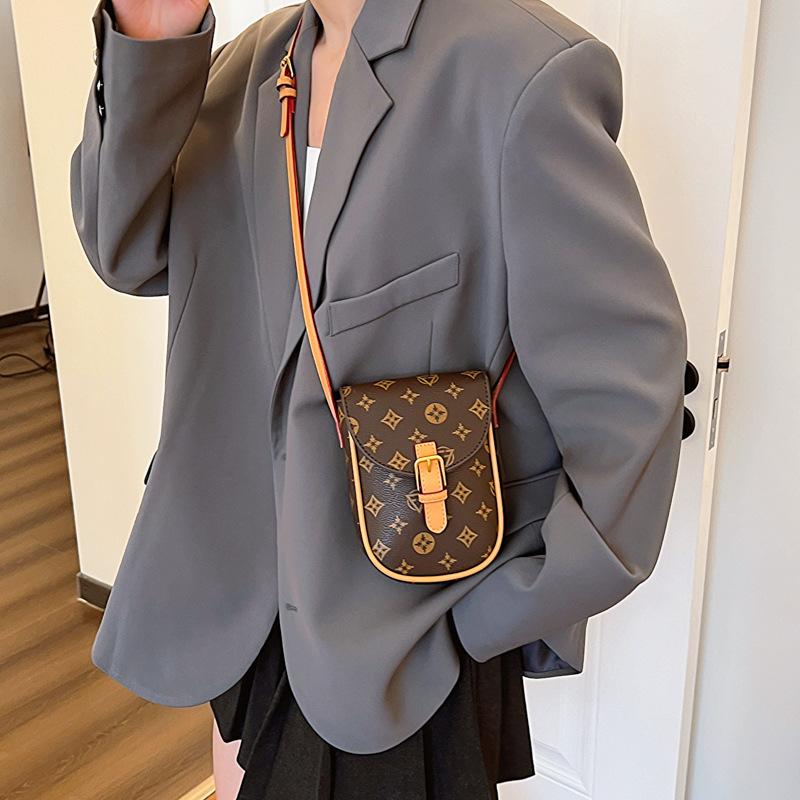 Изысканная сумка для мобильного телефона, женская новая высококлассная наплечная сумка с принтом, ретро универсальная маленькая квадратная сумка, модная сумка-мессенджер