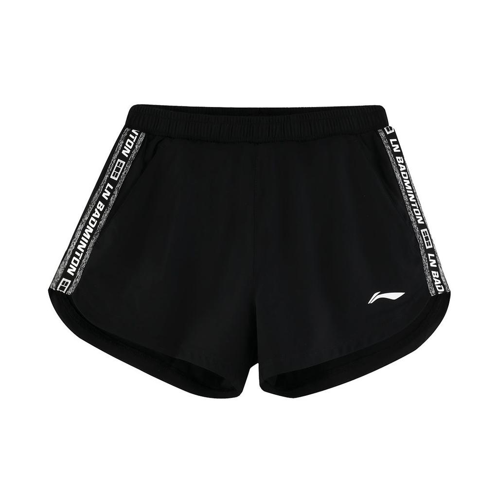Li Ning быстросохнущие дышащие спортивные тренировочные шорты женские шорты черные AAPR254-1