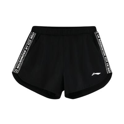 Li Ning быстросохнущие дышащие спортивные тренировочные шорты женские шорты черные AAPR254-1
