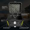 45L Universal Black Motorcycle Tail Storage Box Motorcycle Helmet Box With Reflective Design Waterproof Storage Carrier