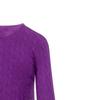 Polo Ralph Lauren FW23 однотонный свитер крупной вязки с длинным рукавом женский свитер фиолетовый 211910421-014