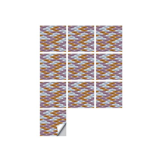 10 шт., имитация 3D самоклеющихся виниловых обоев, декоративные наклейки, водостойкая мозаичная плитка для ванной комнаты, наклейка на стену