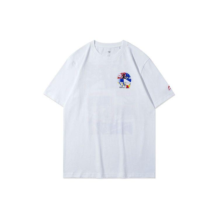 Футболка с коротким рукавом для настольного тенниса Li Ning Sport Printed, мужская, стандартная, белая AHSRC03-1
