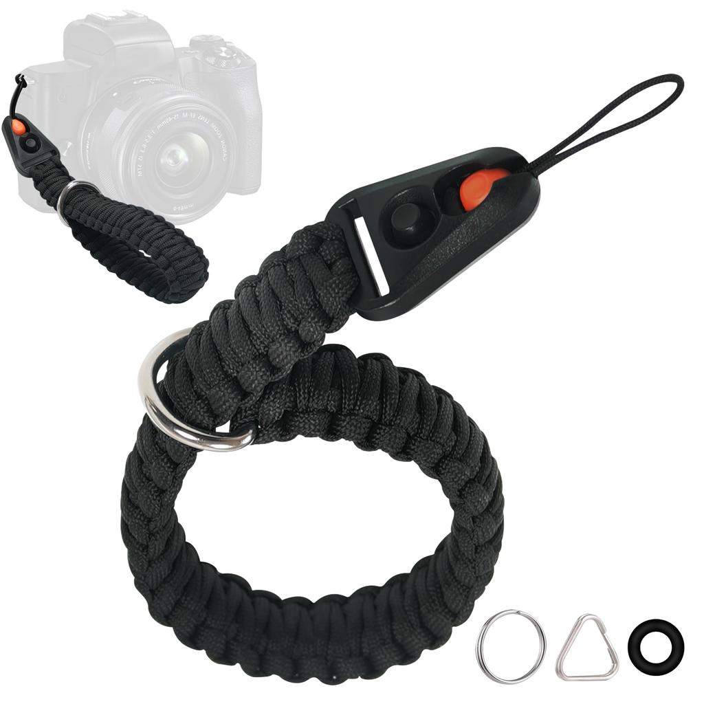 Camera Strap Paracord Knitted Hand Quick Attachment and the Included Adapter Can Be Used with Most SLR Making Installation Stylish Metal Parts Are
