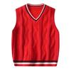 Children's V-neck Knitted Vest Boys and Girls Sleeveless Sweater Top