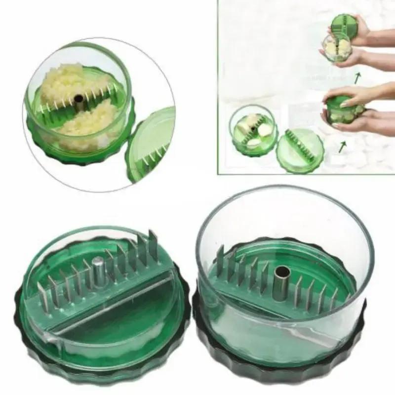 2025 NEW Garlic Press Chopper Ginger Mincer Garlic Grater Mini Portable ABS Stainless Steel Garlic Press Chopper Slicer Hand Presser Grin