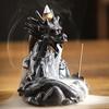 1PC Backflow Sandalwood Incense Ceramic Censer Stick Holder Home Decor Exquisite Dragon-shaped Without Incense Incense Burner