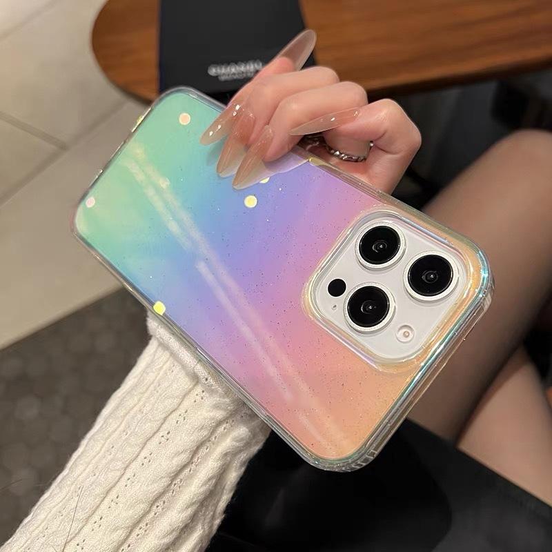 Градиентный Лазерный Блестящий Чехол-Блестки Для Для Iphone 17 Air 16 1 14 13 12 11 Pro Max Plus 16E Сияющее Прозрачное Акриловое Покрытие