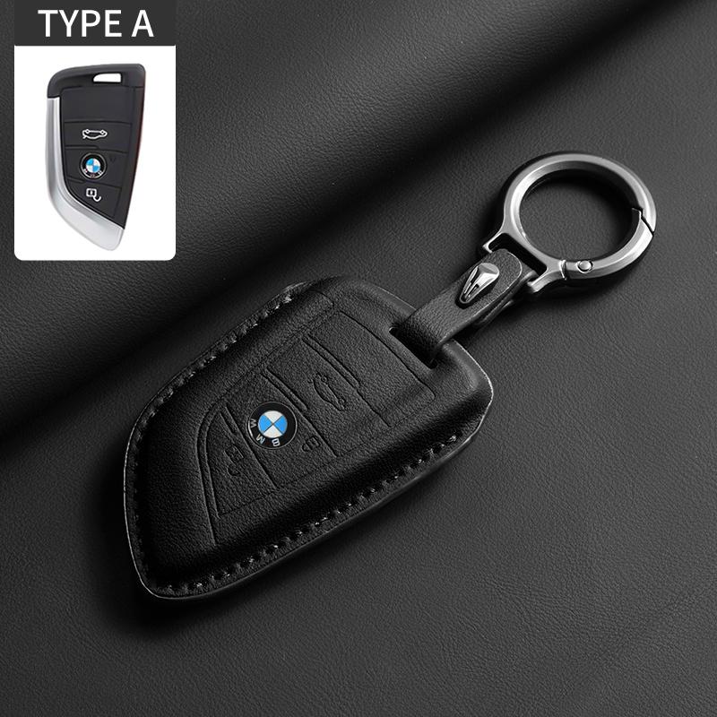 Leather Car Key Case Full Flip Shell For BMW 1 3 5 7 Series 320i 530i 550i F20 F15 F16 F48 G20 G30 G01 G02 G05 G11 X1 X3 X4 X5 NH8