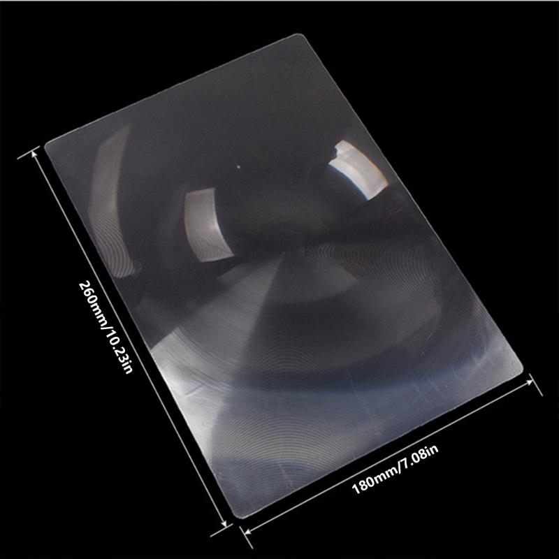 Полностраничный лист-лупа с линзой Френеля Гибкий увеличительный лист Помощь для чтения Стекло для книг Карты и Набор для DIY-солнечной энергии