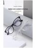INS Style Cat-Eye TR Frame Glasses: Fit for Prescription, Anti-Blue Light, Large Face Slimming CP9