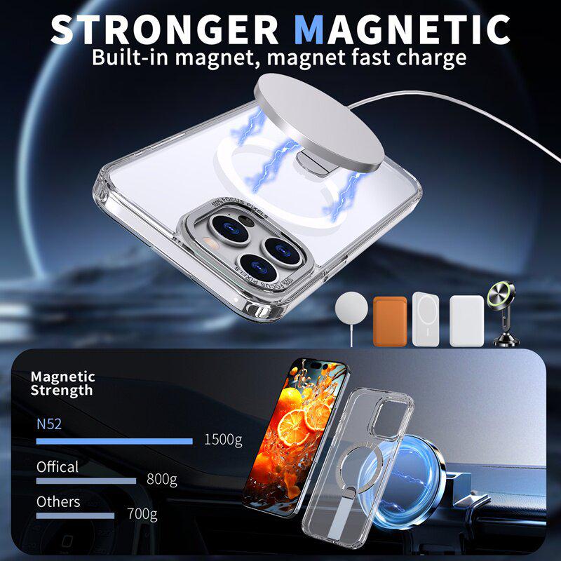 Складная подставка, совместимая с моделями iPhone от 13 до 17 Pro Max - Тонкий, легкий, с теплоотводом, магнитный, чехол с полным покрытием.