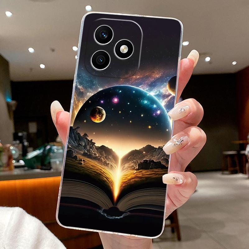 Чехол для телефона Honor X8d 4G Чехол для Honor X8d 4G Прозрачный ТПУ Антицарапающийся Мягкий Корпус Модный Уникальный Цветной Узор Облака