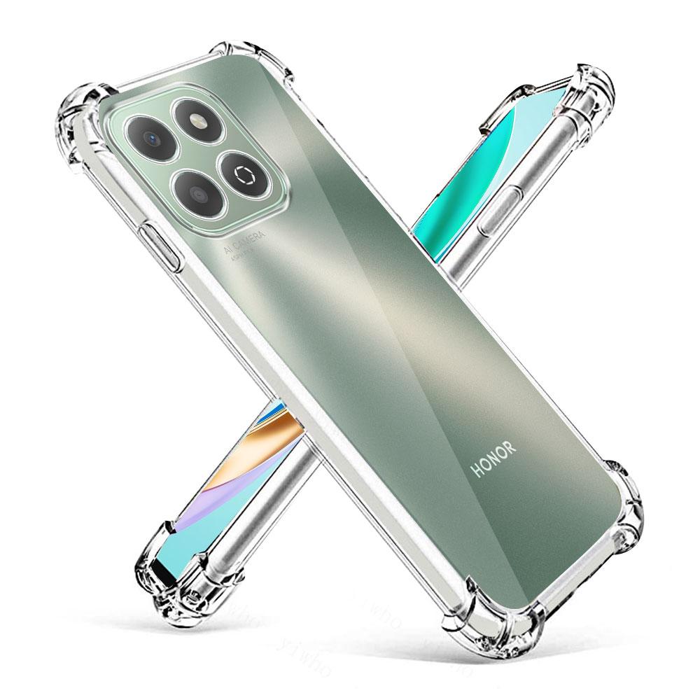 Для Honor X6b 2024 6.56" JDY-LX1 Чехол Прозрачный Противоударный Силиконовый Мягкий Чехол для Телефона Для Honor X6A WDY-LX1 Защитная Задняя Крышка