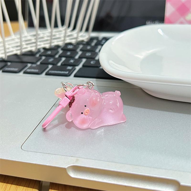 Мультяшная светящаяся звезда розовая свинья брелок кулон для женщин девочек кавайный кулон рюкзак подвесные украшения детские подарки