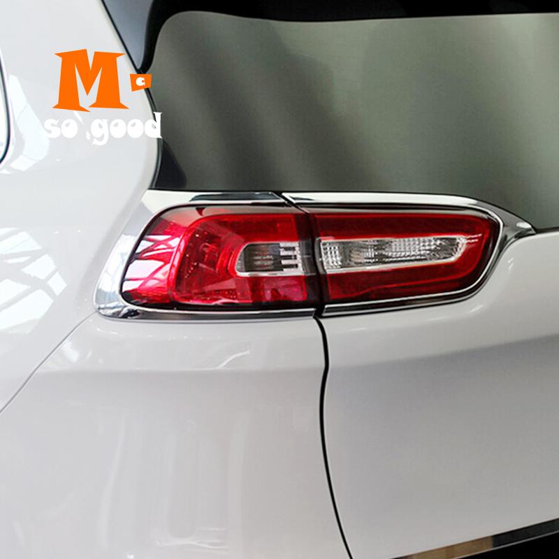 2014 2015 2016 2017 2018 для Jeep Cherokee KL автомобиля ABS хромированный задний фонарь задний фонарь крышка отделки наклейки аксессуары 4 шт.