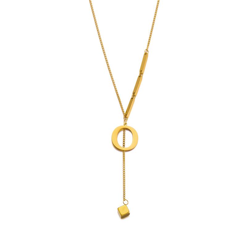 Ожерелье-подвеска с буквой от A до Z из нержавеющей стали 316L для женщин, цепочка, алфавит, ключичное ожерелье, подарок на день рождения