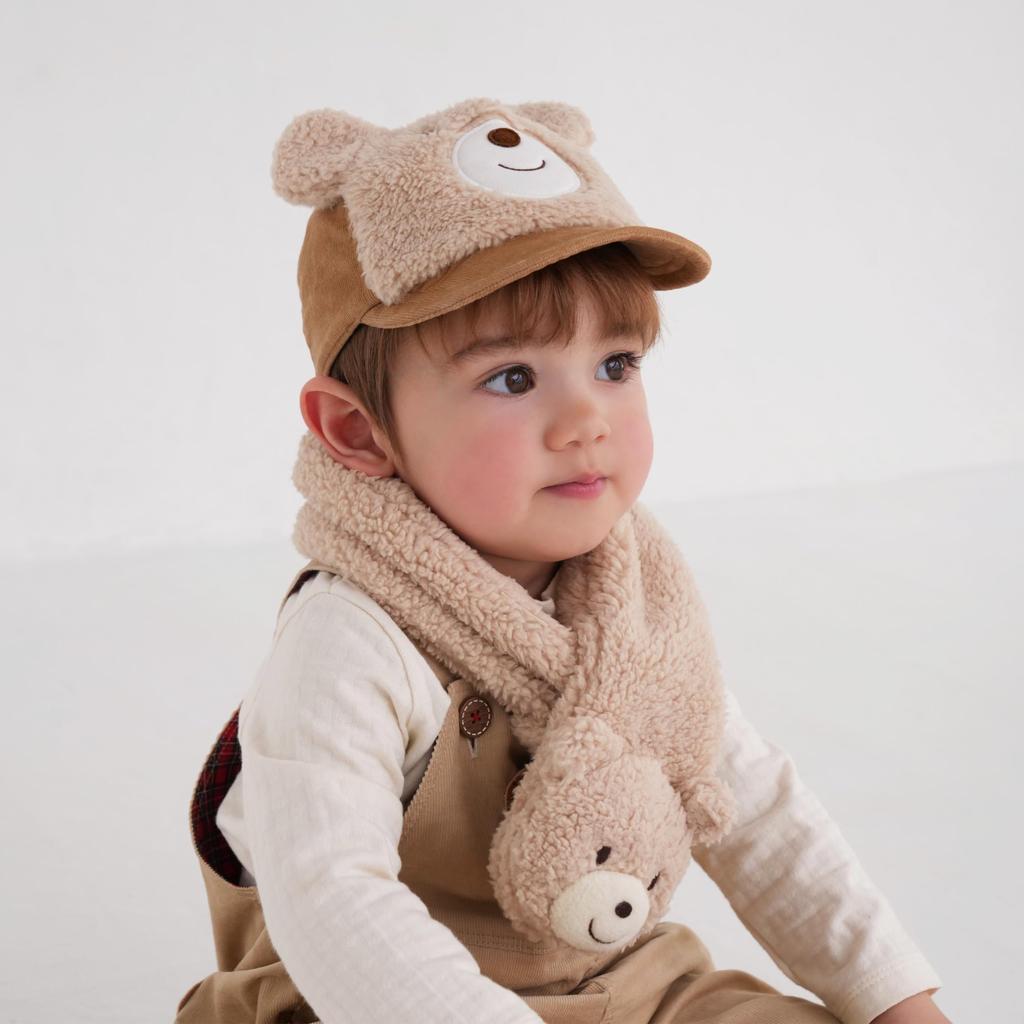 MIKIHOUSE HOT BISCUITS Шарф, для мальчиков и девочек, бежевый, без размера, 73-7701-490