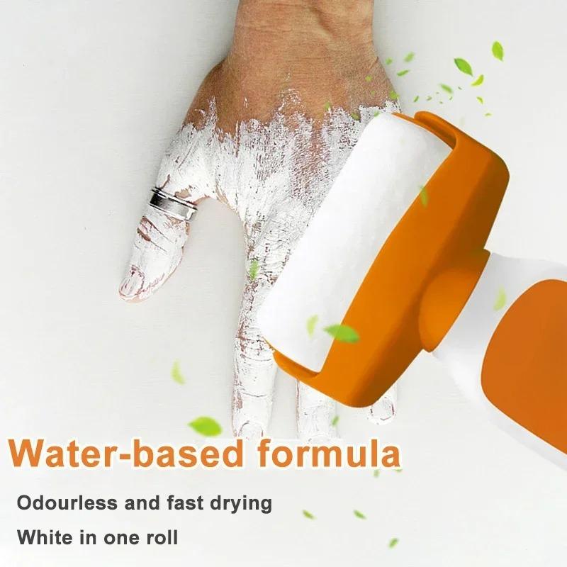 Горячая антибактериальная краска для стен, прочная ремонтная краска для стен, бытовая белая латексная краска с роликовой кистью для гостиной, кухонный инструмент