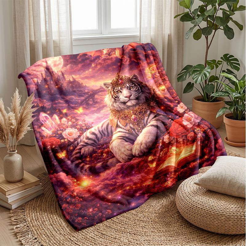 Fairy Rainbow Magic Theme blanket Lightweight Warm Flannel Blanket Decorative Throw Blanket for Home Decoration