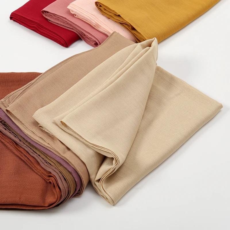 Большой размер Мусульманский Модальный Хиджаб Район Хлопок Шали Для Женщин Однотонный Шарф Большой Размер Головной Платок Обмотки Исламский Тюрбан Повязка на Голову 185*85см